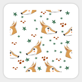 Fox Pattern Sticker